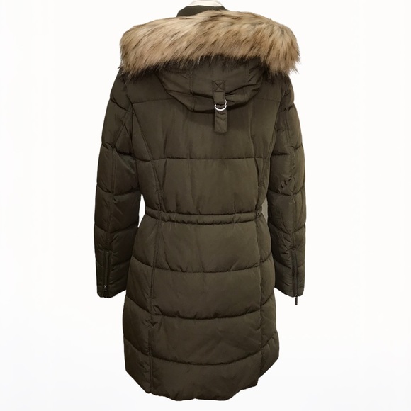 DKNY Faux-Fur Trim Hooded Women’s Parka/Coat - S - Picture 5 of 17